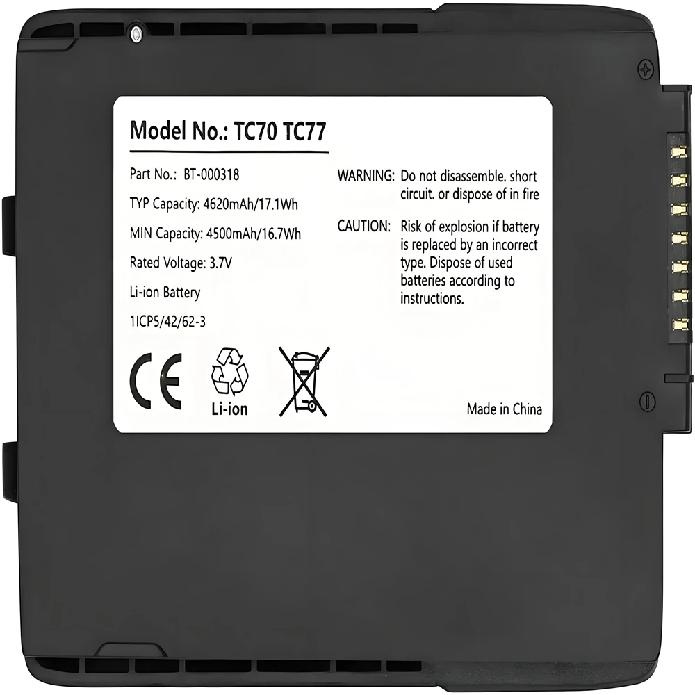 Para Zebra Symbol Motorola TC70 TC70X TC72 TC75 TC77 BTRY-TC70 batería actuando en el escáner de código de barras 3,7 V 4620mAh baterías de iones de litio