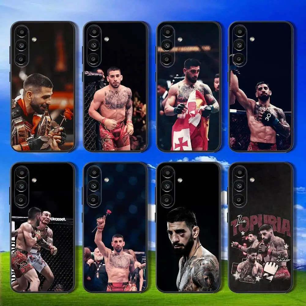 

Phone Case For Samsung Galaxy A13,A21s,A22,A31,A32,A52,A53,A71,A80,Ilia Fighting T-Topuria Soft Black Shell