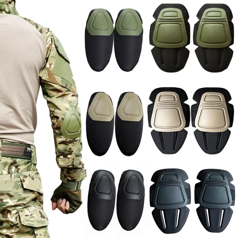 1 paar Taktische Schutz Knie Ellenbogen Pads Outdoor Camouflage Anzug Getriebe Jagd Einsatz Typ Weiche Pad für Militär Kampf Verwenden