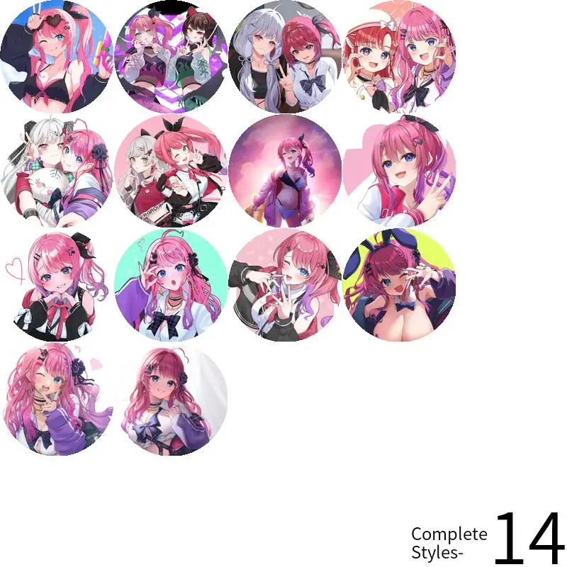 Kuramochi Meruto Channel Game Anime Character Badge Brooch anchor Peripherals Pin DIY Hat Pupil Tinplate Personalized Jewelry