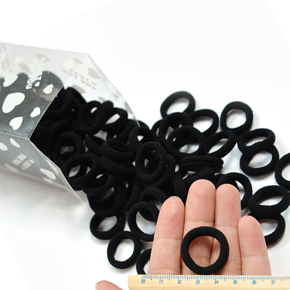 

200pcs Candy Color Hair Ties Rubber Bands Ponytail Holder Seamless Rope Kids Hair Tools Elastic For