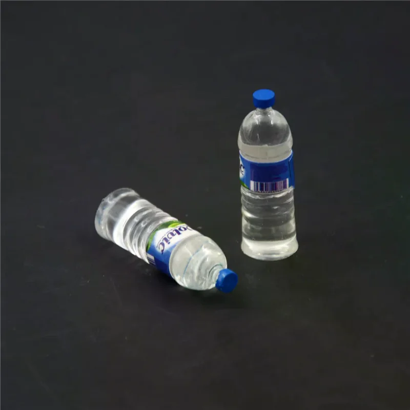 2 pezzi bottiglia acqua potabile casa delle bambole in miniatura 1:12 giocattoli bambola cibo cucina soggiorno accessori