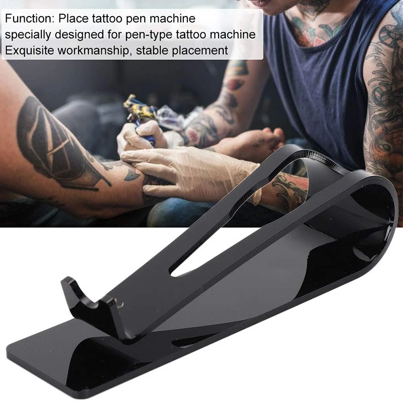 1 pz nuovo nero acrilico Tattoo Machine portapenne accessori per il trucco Organizer espositore staffa supporto vassoio permanente telaio di supporto