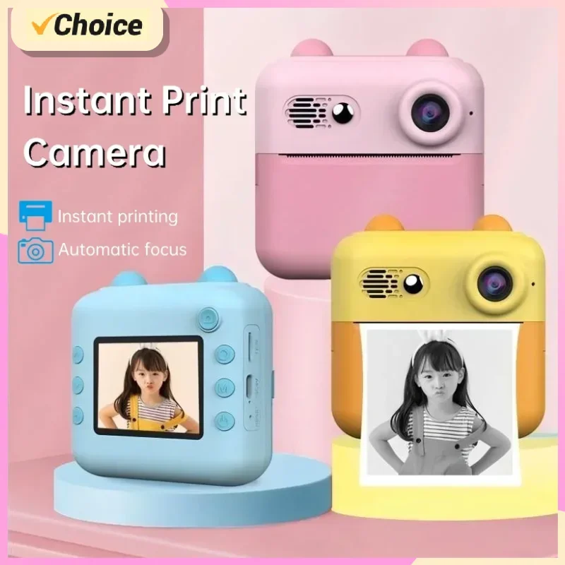 LISM Instant Print กล้องความร้อน Inkless พิมพ์เด็กดิจิตอลกล้องสําหรับถ่ายภาพวิดีโอของขวัญวันเกิดของเล่นสําหรับเด็กผู้หญิง