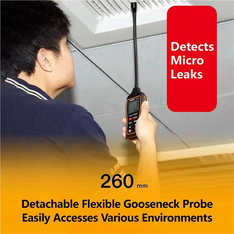 ABKW-DC4.5V SW-743A 냉매 누출 감지기 AC 자동차 냉장고 용 고감도 LCD 디스플레이 할로겐 프레온 테스터