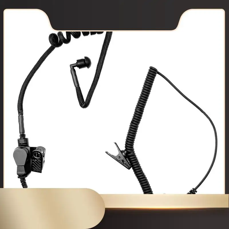 

3.5MM Monaural Earphone Spring Air Tube Replacement Walkie Talkie Earplug Replacement For Radio Earpiece Headset-N36R