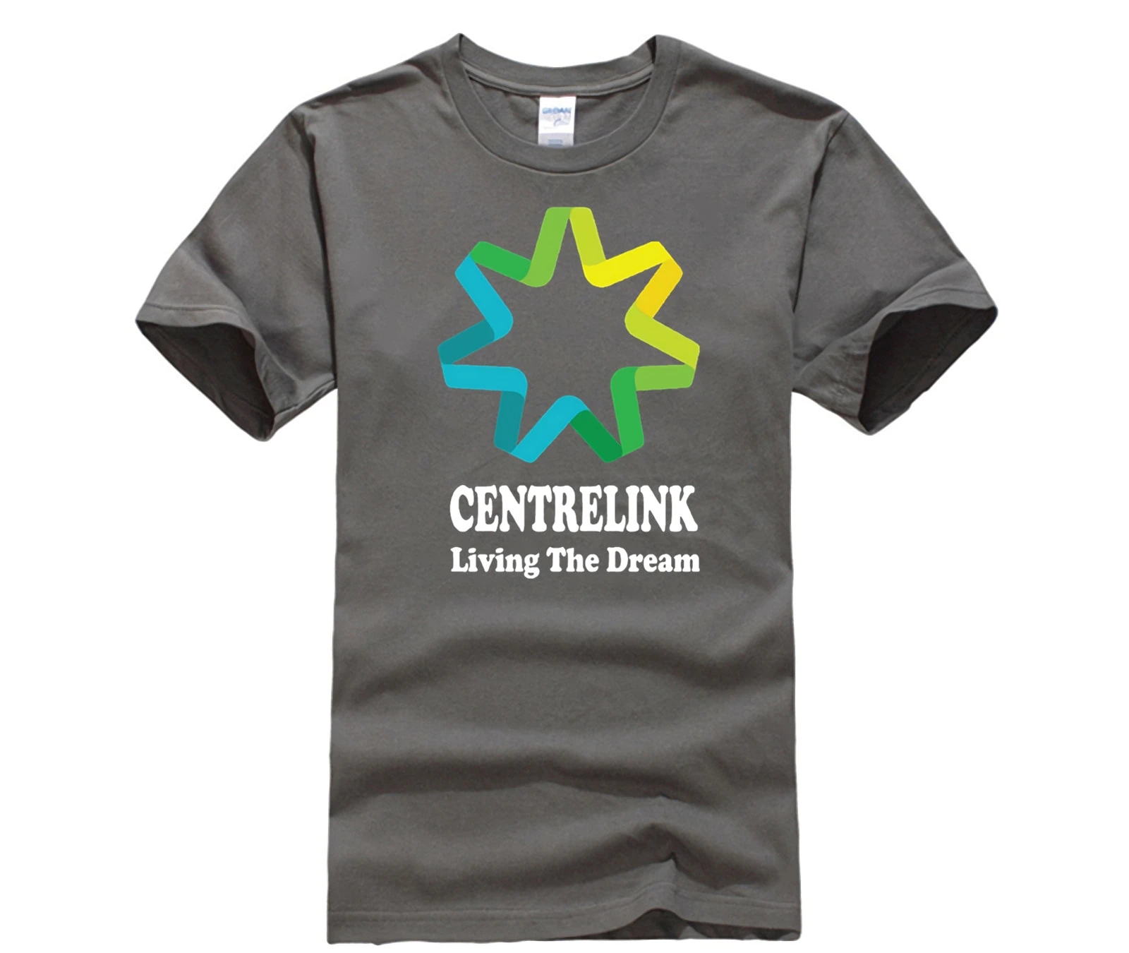 Centrelink Living The Dream Funny Aussie Straya Bogan Colour Logo Black T Shirt Summer T Shirt Brand Fitness Body Mercede