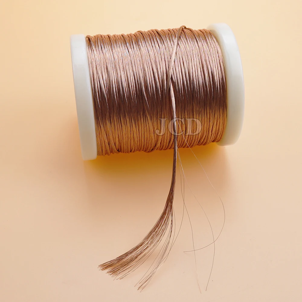 0.1X35/40/70/80/100/120/150/200/250 Strands 1M Litz Wire Stranded Enamelled Copper Wire Braided Multi-Strand Wire 0.1mm