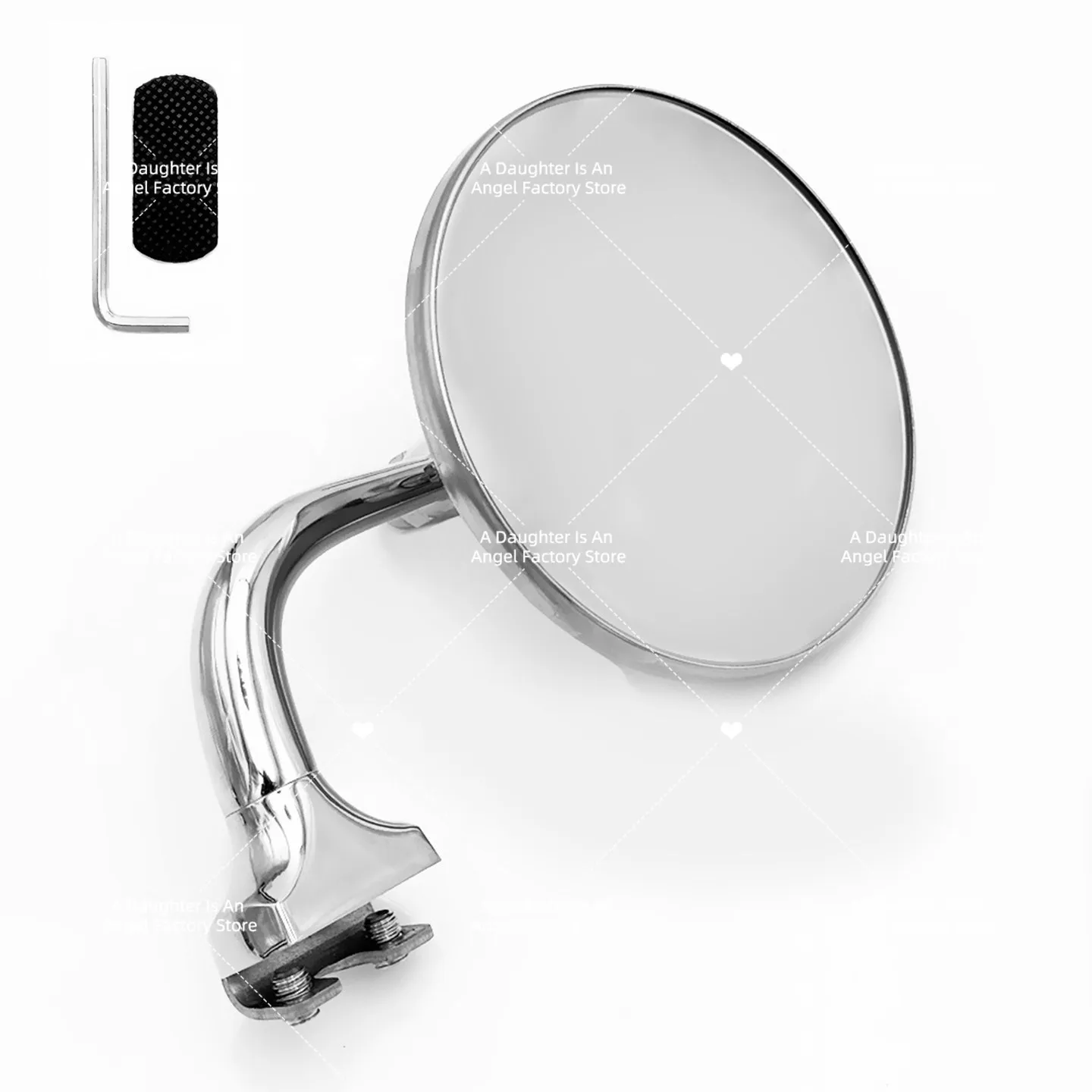 Stainless Steel Round Side Mirror for Classic Cars Offering Retro Aesthetic and Wide Fitment on Front and Rear Positions