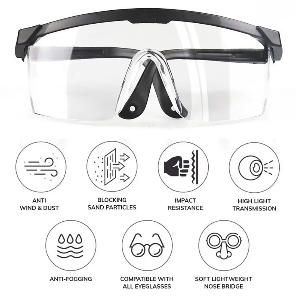 1PCS Wind Dust Protect Goggles Eye Protection Anti-Splash Work Safety Glass Waterproof Dustproof Protective Glasses