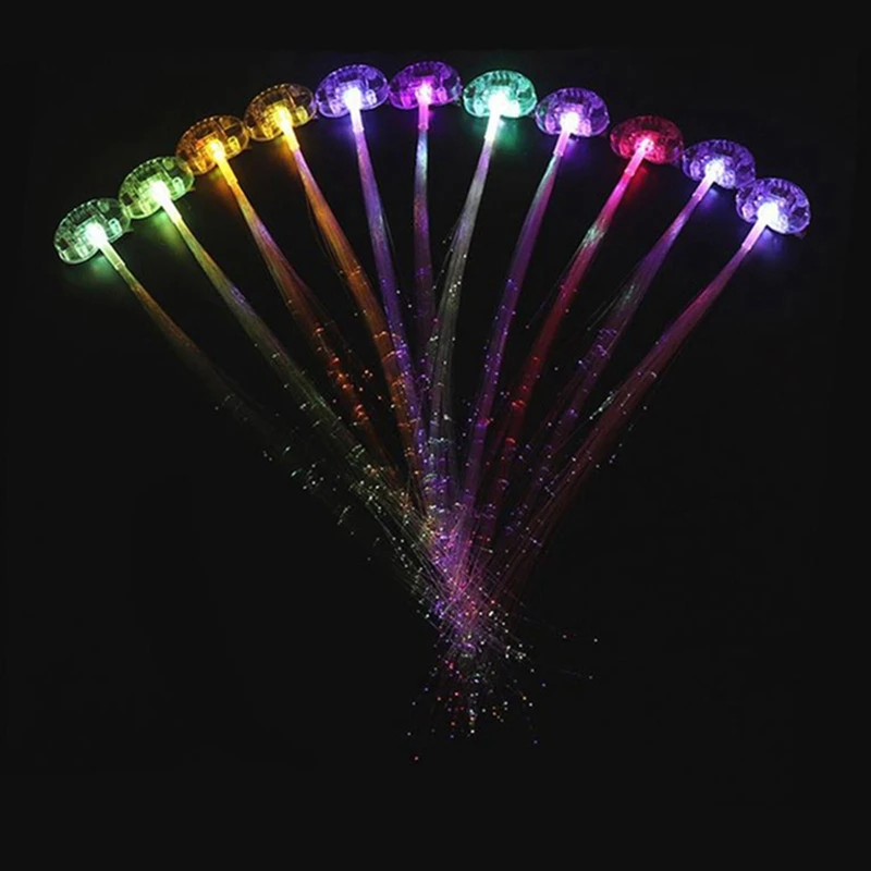 30Pcs Party Hair Light Christmas Luminous Led Hair Clip Accessory Gifts For The Christmas Glow Hair Braid Headband