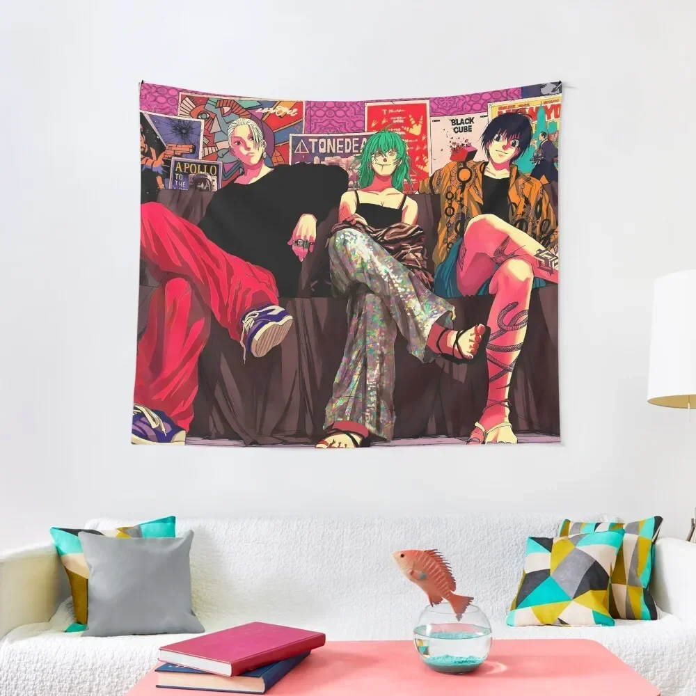 

Sakamoto Days Original Trio Tapestry Wall Hanging Decor Bedroom Decorations Tapestry