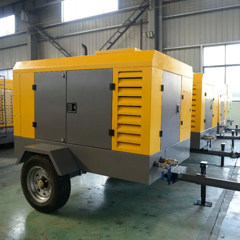 Compressor Machinery Diesel Small Powered Rotary Screw Air Compressor for Stone Drilling