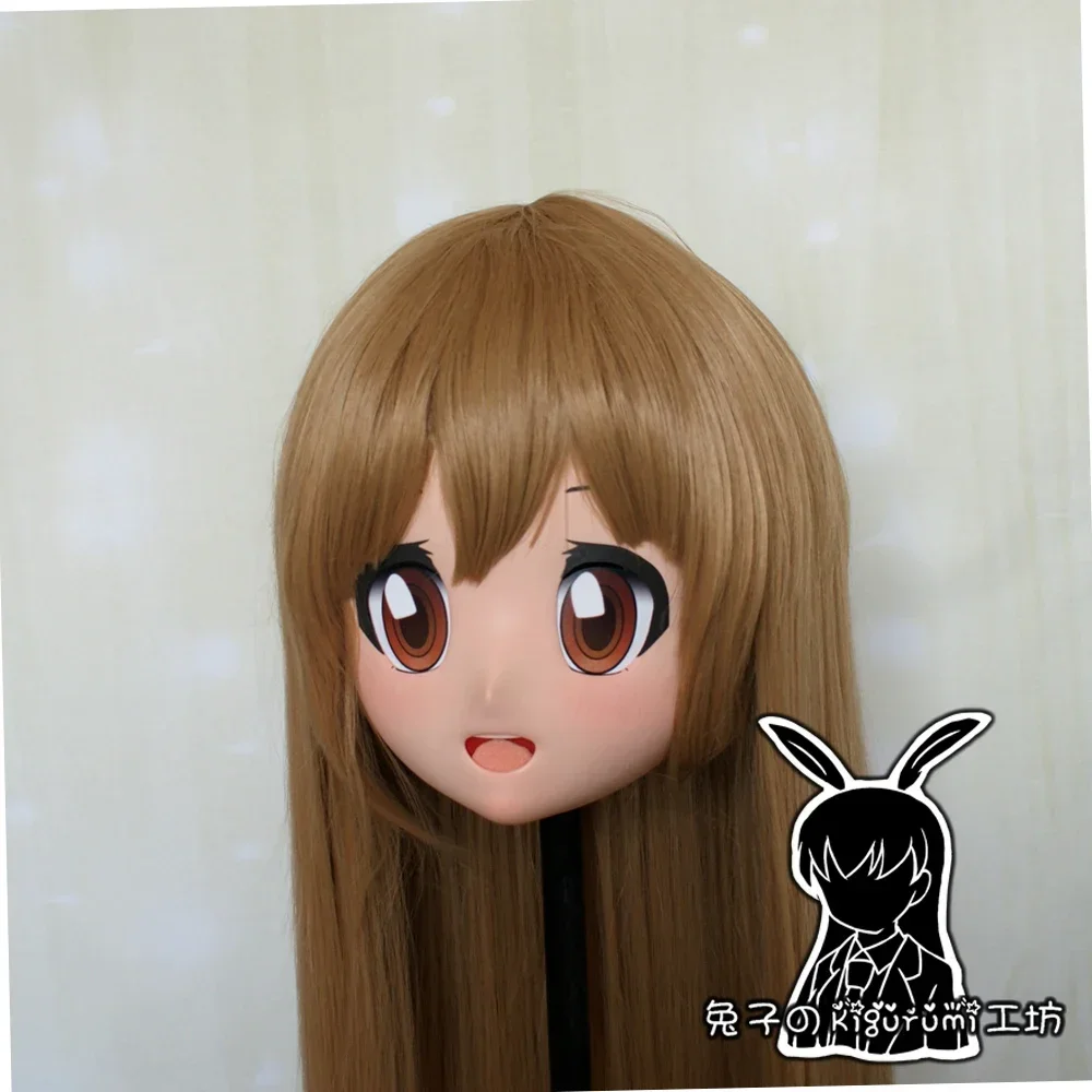 (Rabbit 108) Resin Cross-Dress Lolita Girl Head BID Doll Mask Japanese Anime Production.I.G Yuzuriha Inori Kigurumi Mask Cosplay