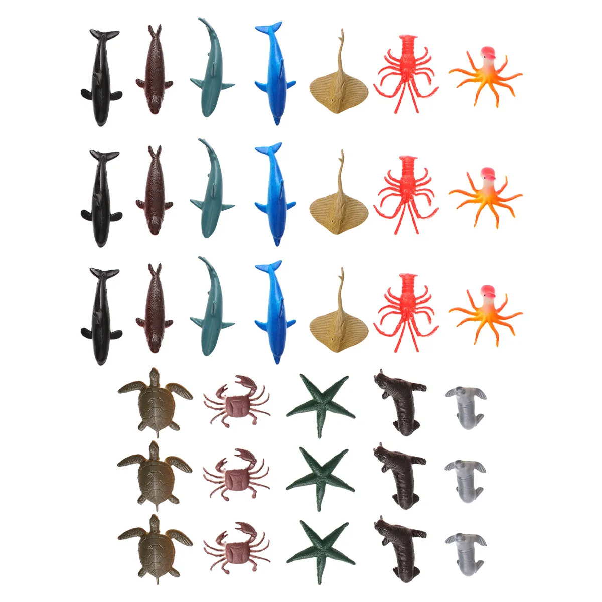 

3Sets Sea Animal Figures Realistic Colorful Ocean Figures Educational Gift for Kids Toddlers Party Favors Mini Ocean Sea Set