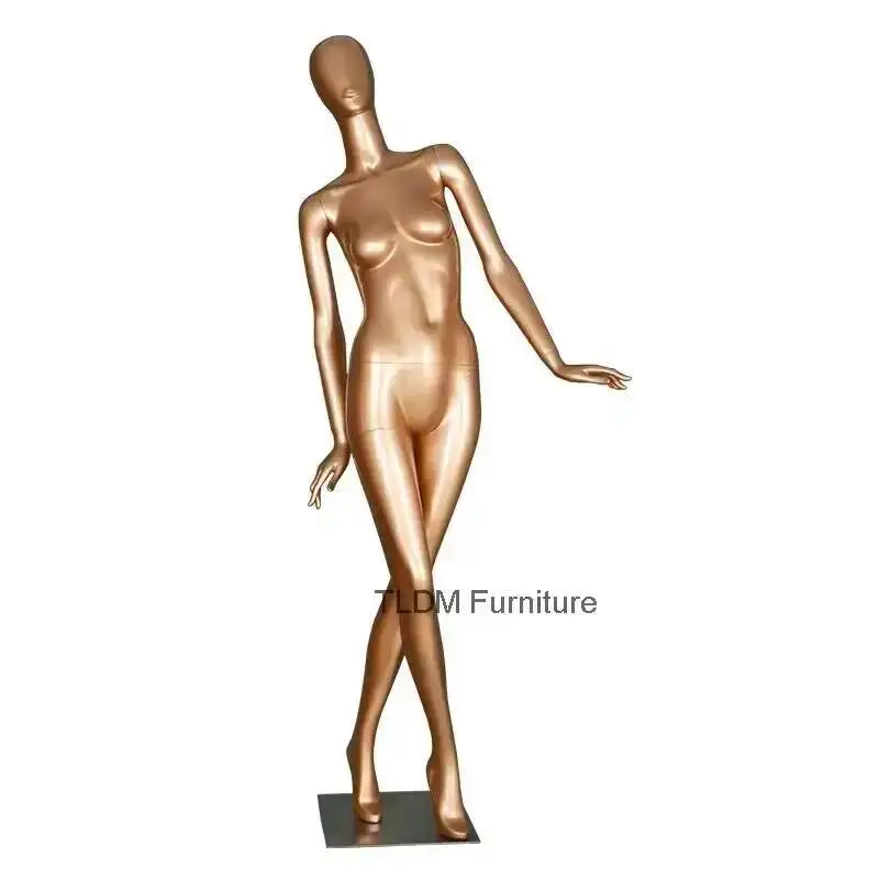 Body Female Mannequin for Clothes Wedding Dress Window Display Stand Rose Gold Full Mannequin Women's Clothing Store Mannequins