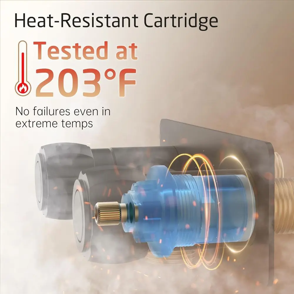 KES 全金属製RVシャワー蛇口、ホースと2機能シャワーヘッド付き、漏れなしキャンピングカー用シャワー蛇口交換、SUS304ハンドヘルドH