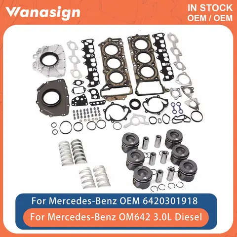 Engine Rebuild Kit Crankshaft Piston Rods Fit 3.0 L For Mercedes-Benz GL350d ML350 E350 OM642 3.0L V6 Diesel 11-19 6420301918