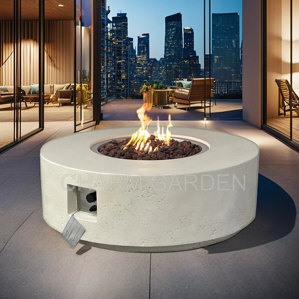 

Modern Outdoor Round Fire Pit Table Smokeless For Patio Camping