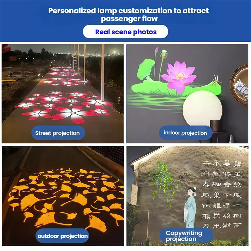 200W 300W Outdoor Garden Dynamic Projection Light Pattern Landscape Lighting Romantic Christmas Projection Lamp Park Night View