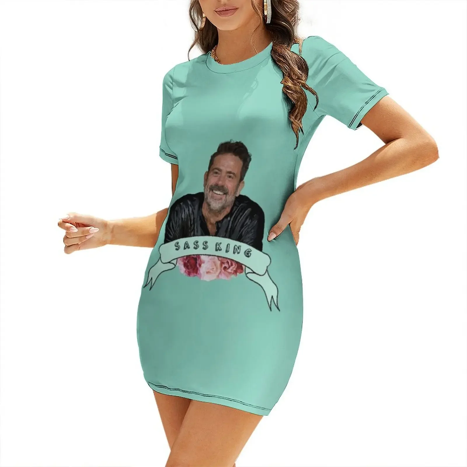 

Jeffrey Dean Morgan -- Sass King Short-Sleeved Dress beach dress Summer skirt women's clothing korea stylish Dress