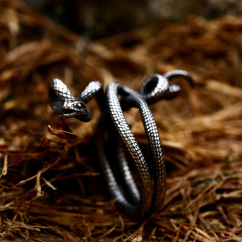 Beier 316L Stainless steel Animal Unique Cools snake men and women ring fashion high quality gift BR8-703