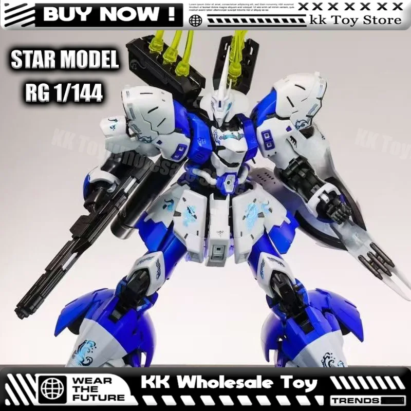 

STAR Model RG 1/144 MSN-04 Sazabi Qinghua Porcelain Assembly Model Kits Plastic skeleton Anime Action Figure Robot Plastic Model