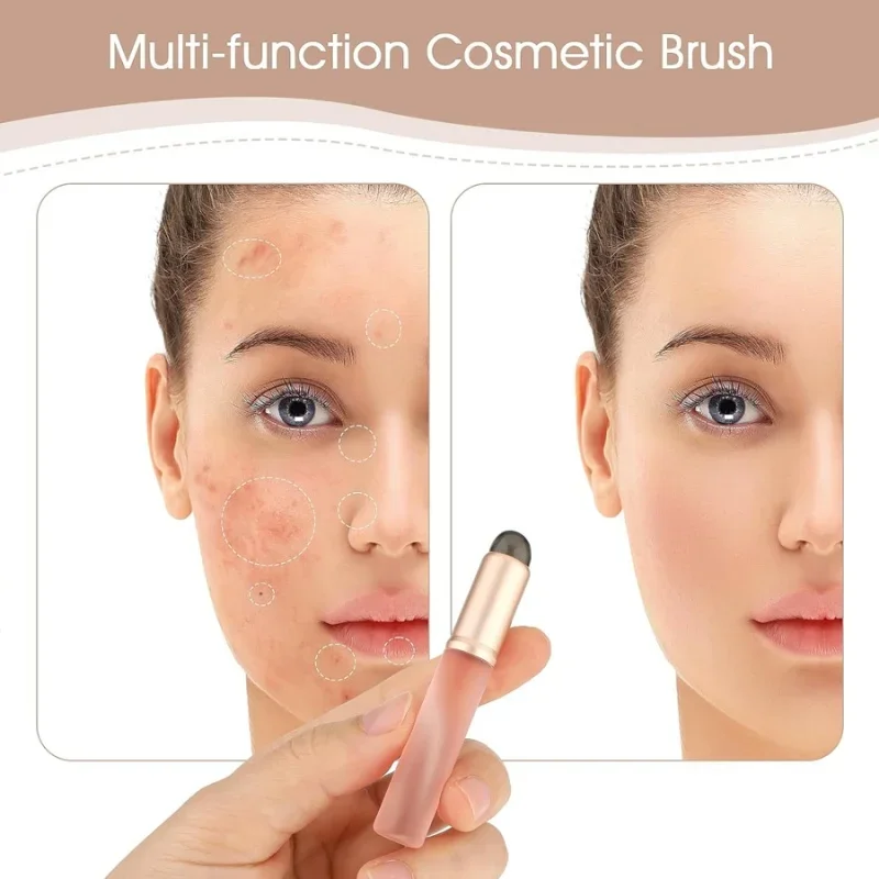 Silicone Lip Brush Small Round Head Smudge Brushes Dust-proof Covered Lip Brush Multifunctional Lipstick Concealer Makeup Tools