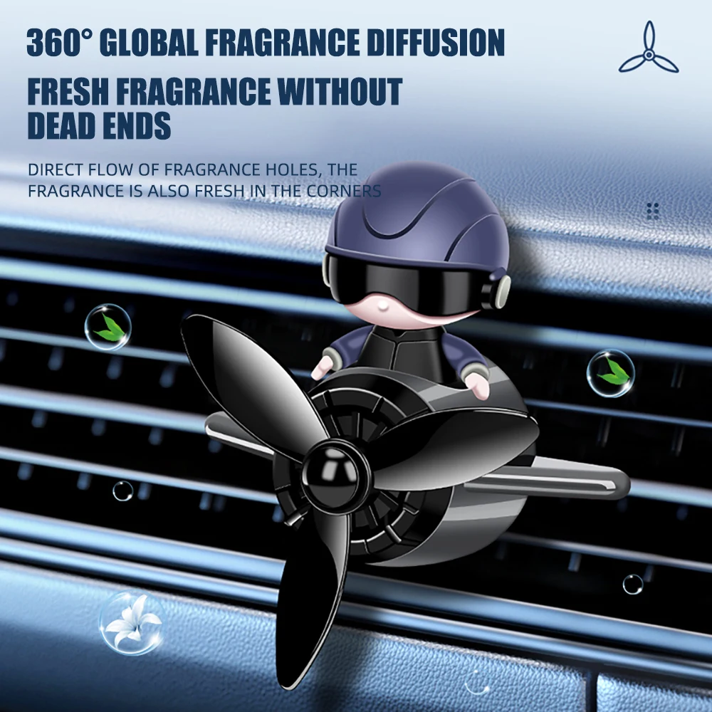 Car Air Freshener Perfume Diffuser Pilot Solar Automatic Rotation Aromatherapy Air Outlet Fragrance Auto Interior Supplies