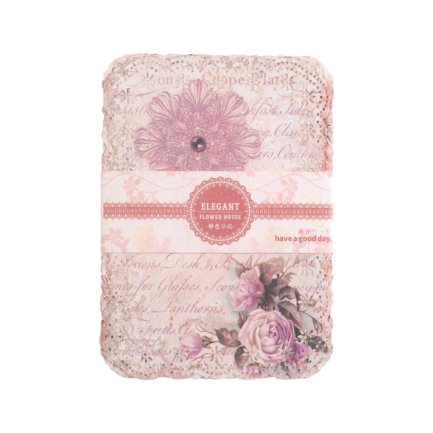 6Packs/Lot Elegant Bloemenhuis Serie Retro Creatieve Decoratie Diy Memo Pad