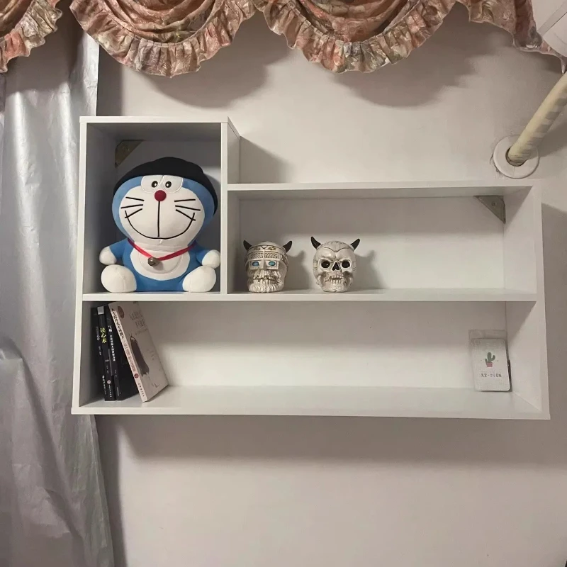 

‌ Современный деревянный настенный органайзер, компактная плавающая полка, подвесной блок для хранения в деревенском стиле, стильный домашний декор для спальни