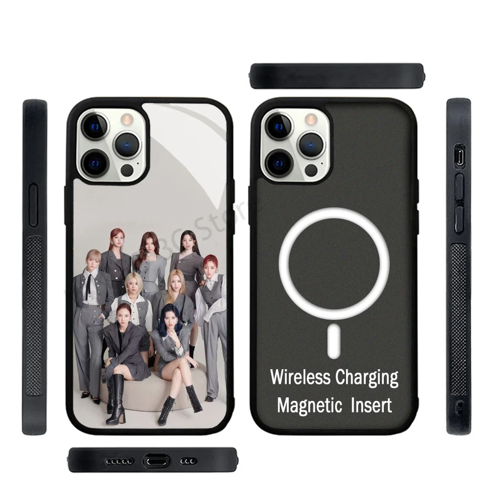 Kpop Girls T-Twice Phone Case Strong Magnetic For IPhone 15 14 13 Pro Max 11 12 Mini For Magsafe