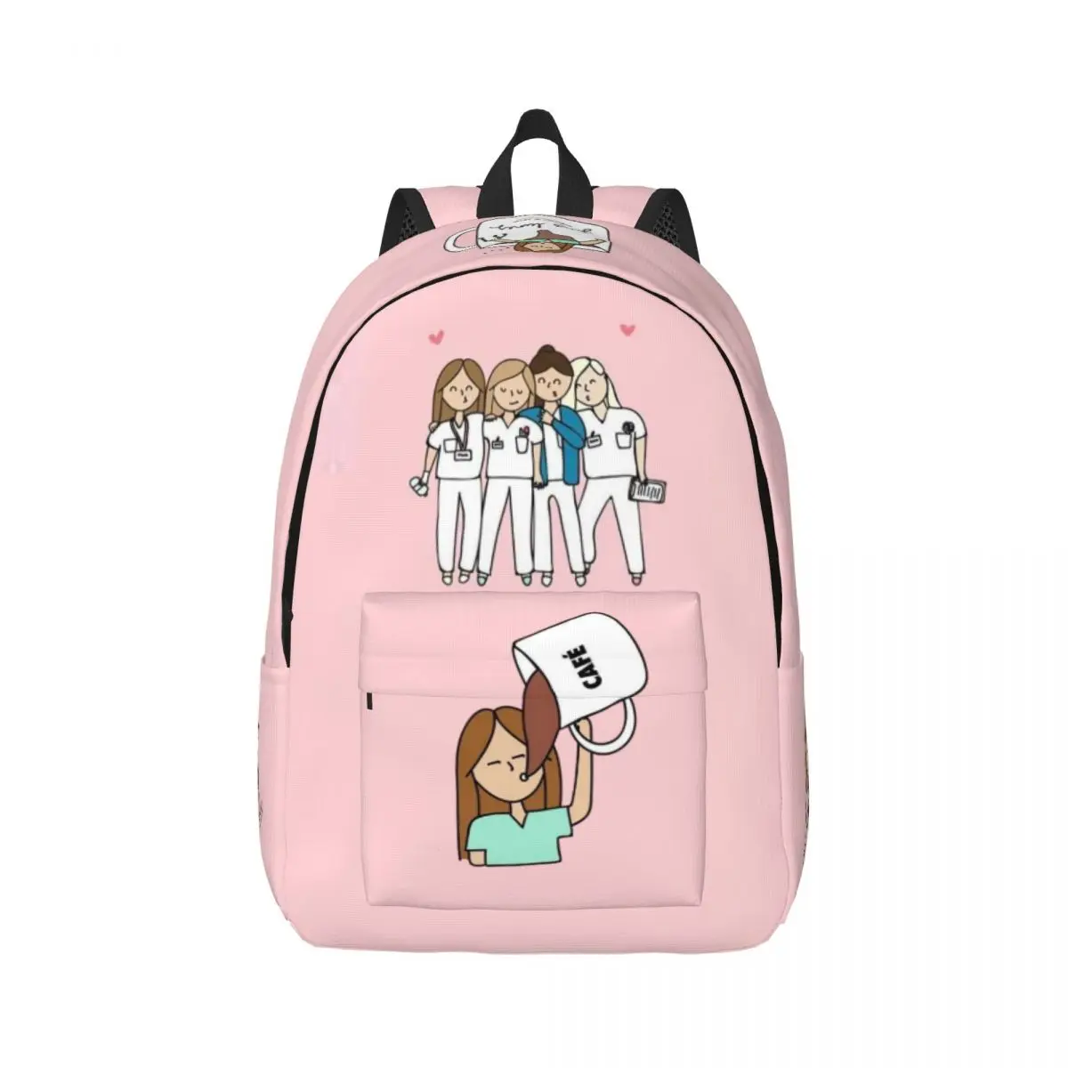 

Doctor Nurse Enfermera En Apuros Large Capacity School Bag Student Laptop Bag School Backpack for College Student