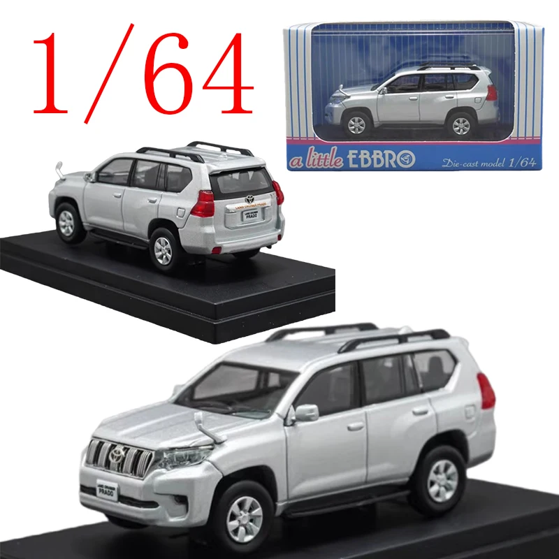 

EBBRO литой под давлением масштаб 1/64 Toyota, модель автомобиля из сплава, Toyota Prado, внедорожник, серебряная игрушка для мальчика, подарок, оригинальная коробка
