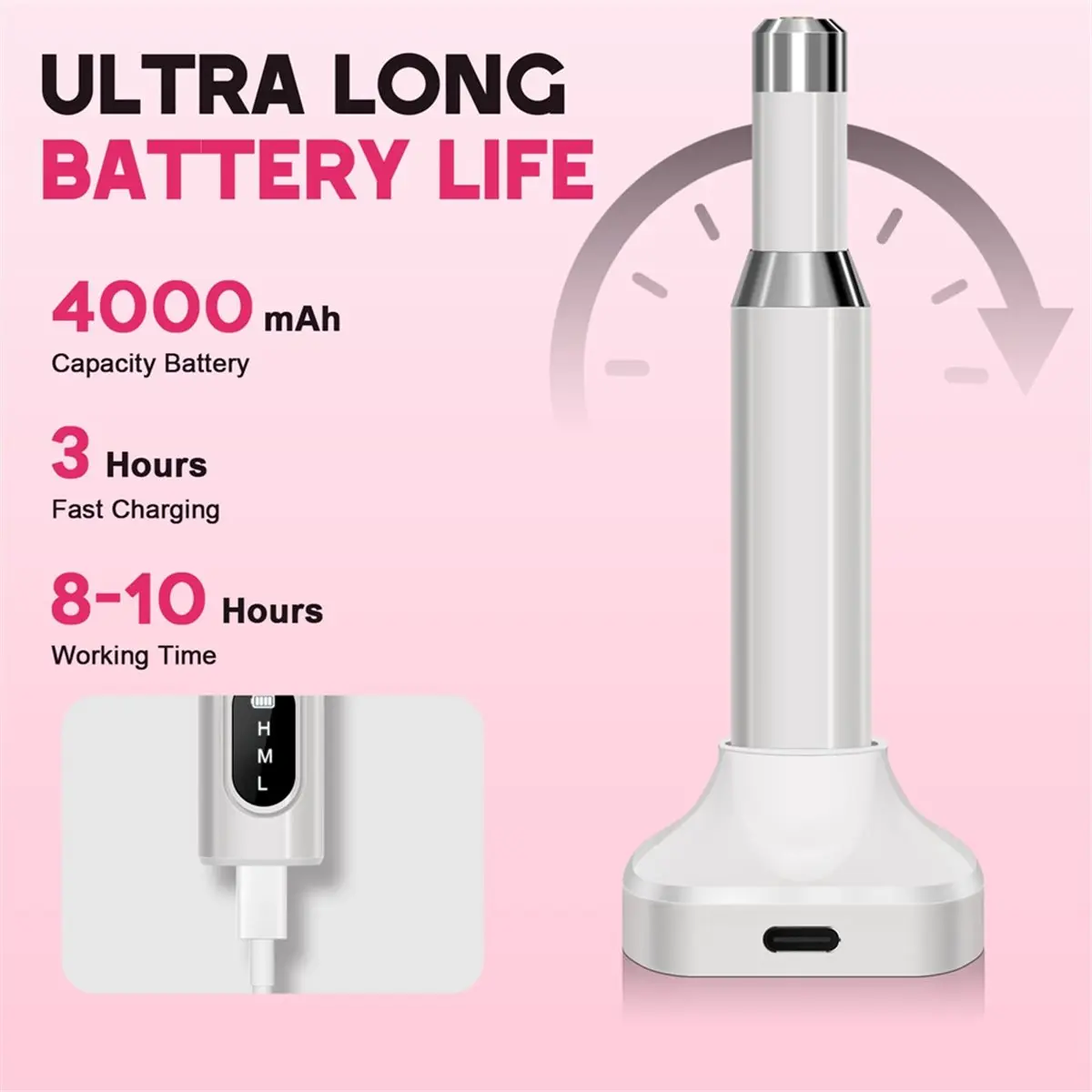 

AA91 Cordless Electric Drill Nails Machine Brushless Manicure Cutter Apariigd Machine for Manicure and Pedicure Nail Filer
