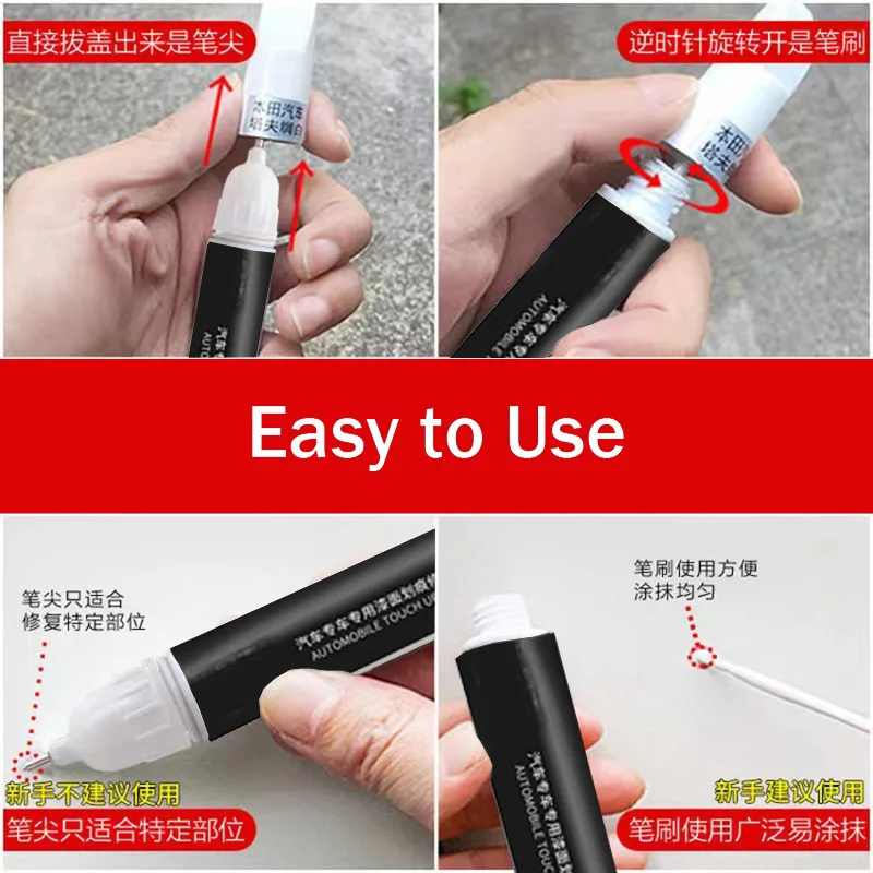 For Tesla Model 3 Y X S Car Paint repair pen Paint Fixer Scratch Repair Accessories Black White