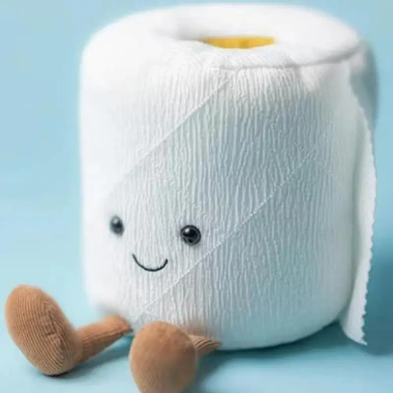 

JC Toilet Paper Series Plush Stuffed Doll Cute Plush Paper Soft Cartoon Chidren Toy Bag Charm Desktop Decore Girl Boy Fun Gift