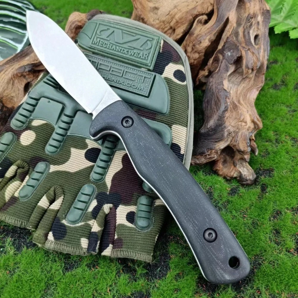 

Высококамерный портативный прочный прямой нож для приключений на открытом воздухе, спасательный многофункциональный нож EDC для кемпинга и пешего туризма с ножнами K