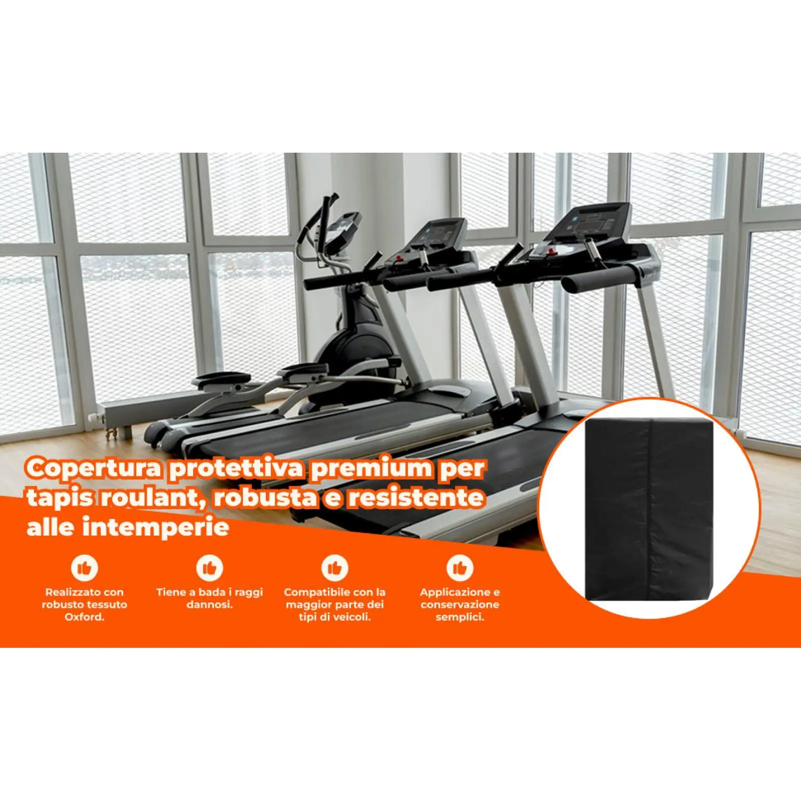 

Waterproof Treadmill Cover Running Machine Protective Cover Dustproof Dustproof and Waterproof Cover for Indoor Exercise