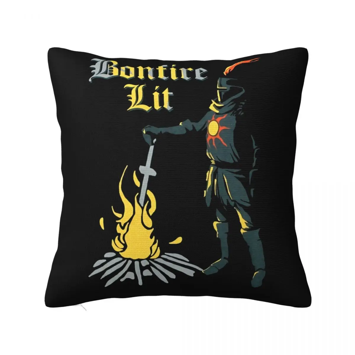 Dark Souls Bonfire Lit Knight Lighting Pillowcase Cushion Bedroom Zipper Cushion Cover Anime Pillowcase Customizable