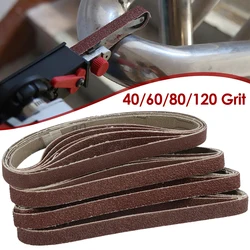 20Pcs 13 x 457mm Aluminum Oxide Sanding Belts 40/60/80/120Grit Sander Abrasive Belt for Sanding Wood Metal Plastic