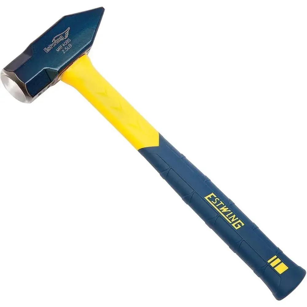 Sure Strike 40 oz Blacksmith Hammer Fiberglass Handle No-Slip Ribbed Grip Two Striking Surfaces 14