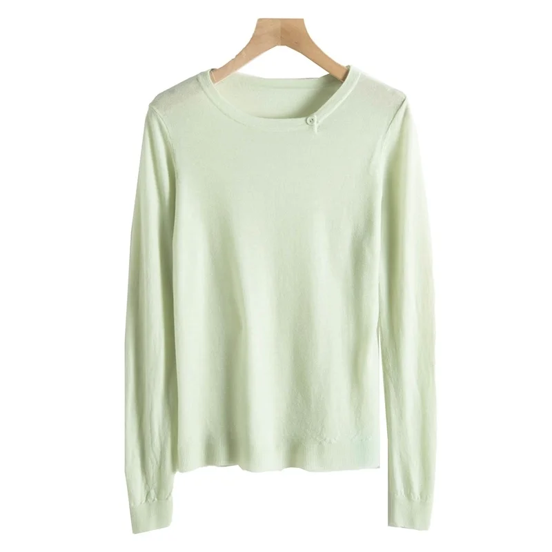 لون نقي مطاطا Ne زر الديكور سليم صالح سترة موسم الشتاء طول منتظم جولة Ne السترة مزيج الصوف