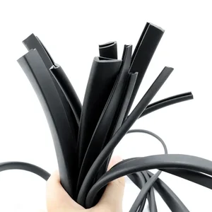 1/2/3/5/10M Borda de Borracha Preta U Seção Anti Vedação Óleo Borda Escudo Encher Largura Interna 0.5-10mm Alto 5-15mm 8 principais vendas borracha tipo h - №4