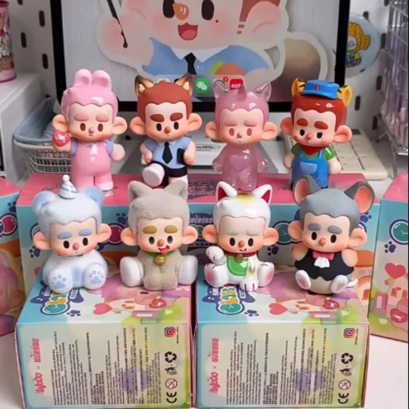 

HUROBO Class Zoo Series Blind Box Toys Kawaii Action Figure Desktop Ornament Cartoon Decor Dolls Surprise Adult Kids Gifts