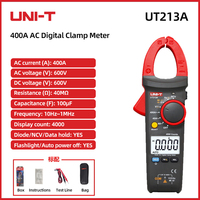 UNI-T UT213A UT213B UT213C Digital Clamp Meter 400A/600V AC DC Resistor Diode Frequency Tester Electrical Measurement Tool