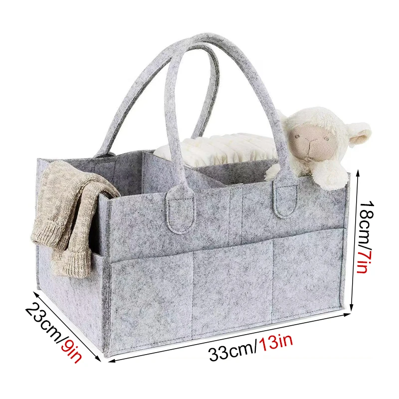 Felt Diaper Bag Baby Organizer Pockets handheld mummy bag mother and baby storage bag Nappies Organizer