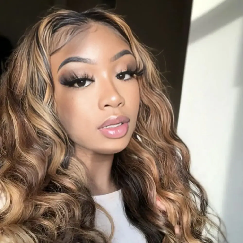 

Highlight 13x6 Hd Lace Front Human Hair WigBody Wave Brazilian Human Hair 30 Inch Wigs Loose Body Wave Cheap On Sale Clearance