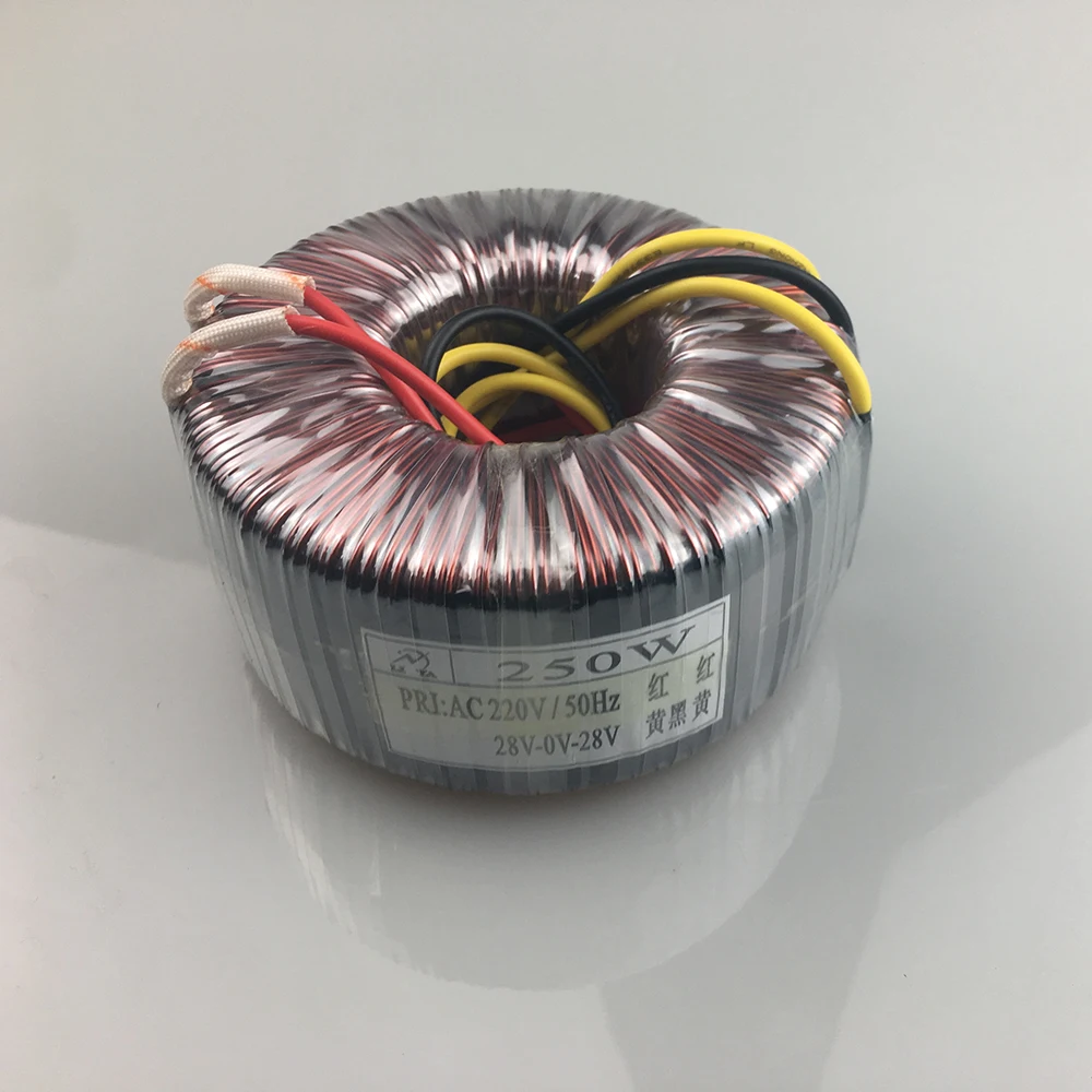 250W toroidal transformer 220V to dual 12V15V18V24V28V30V power amplifier transformer audio power supply can be customized