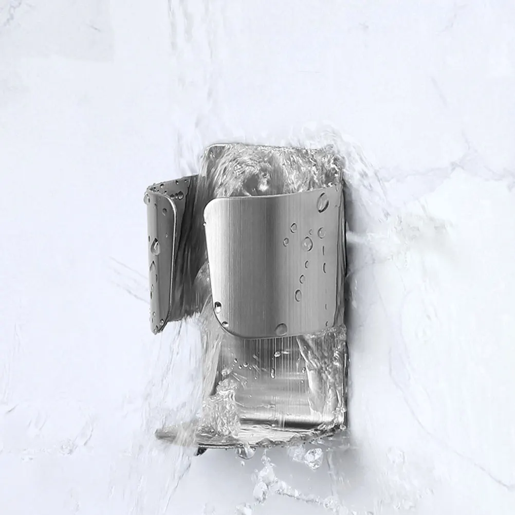 

4pcs Electric Holder Wall Mounted Stainless Toothbrush Storage Holder Stainless Steel No Punch Bathroom Storage Rack For Home